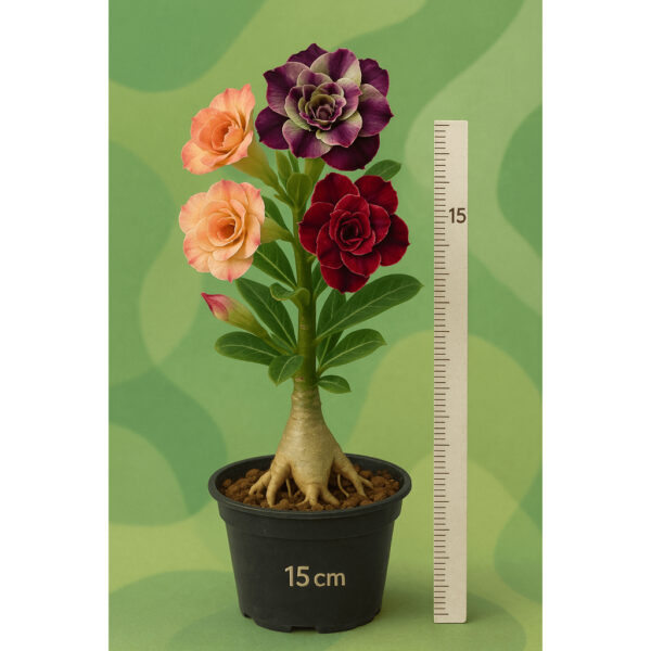 Suculenta Adenium Obesum Com Vaso Rosa Do Deserto Viveiro GCNB Cores Raras - Imagem 3