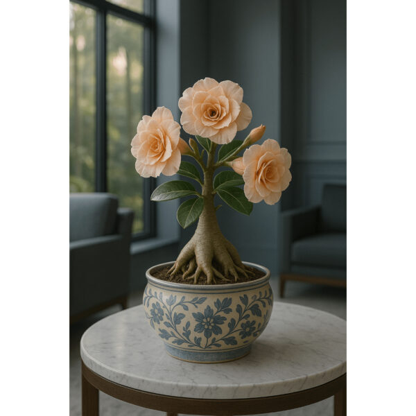 Suculenta Adenium Obesum Com Vaso Rosa Do Deserto Viveiro GCNB Cores Raras - Imagem 2